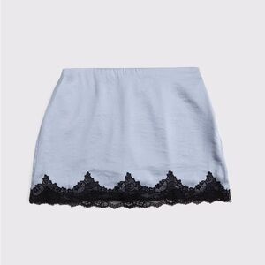 NWT Abercrombie High Rise Lace & Satin Mini Skort Medium